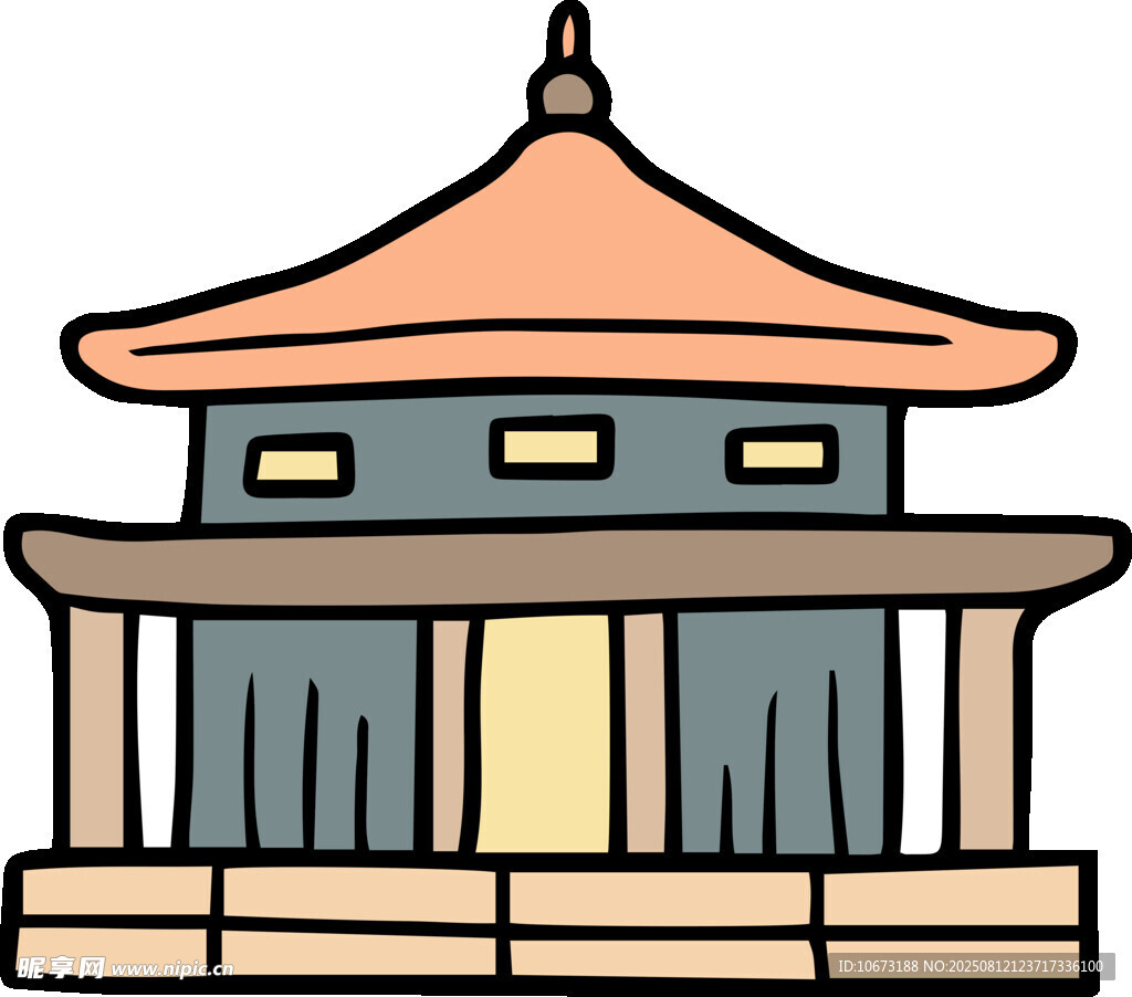 传统中式古建筑小屋