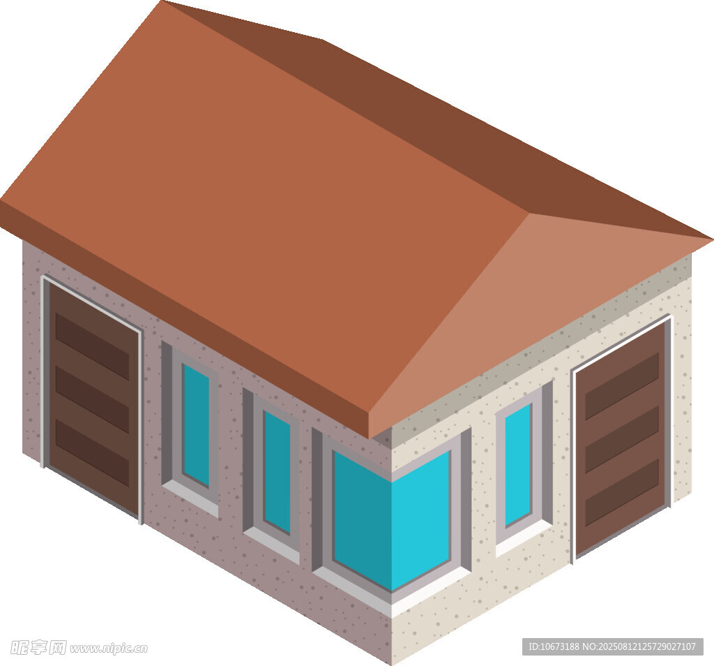简约小屋建筑矢量图