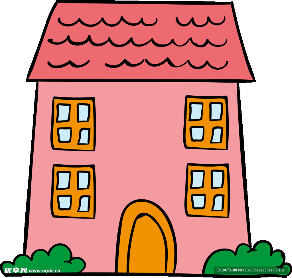 粉色卡通小屋