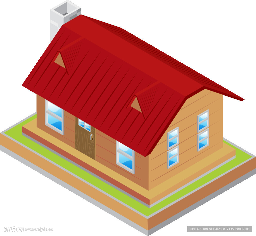 红顶小屋3D模型