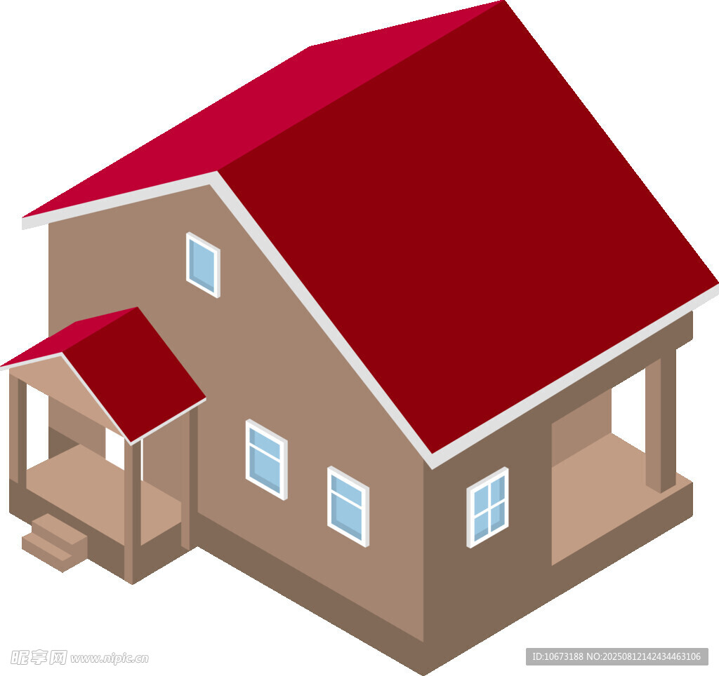 两层小屋3D模型展示