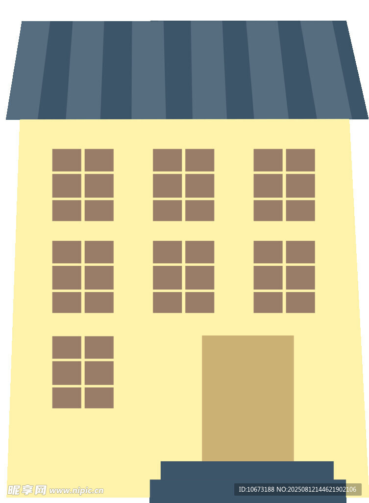 两层黄色房屋建筑