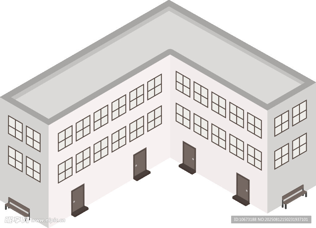 工业风多层转角建筑