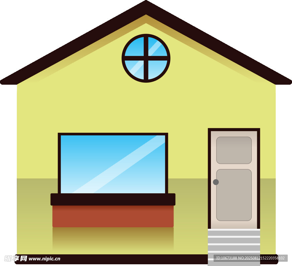 黄色小屋外观设计图