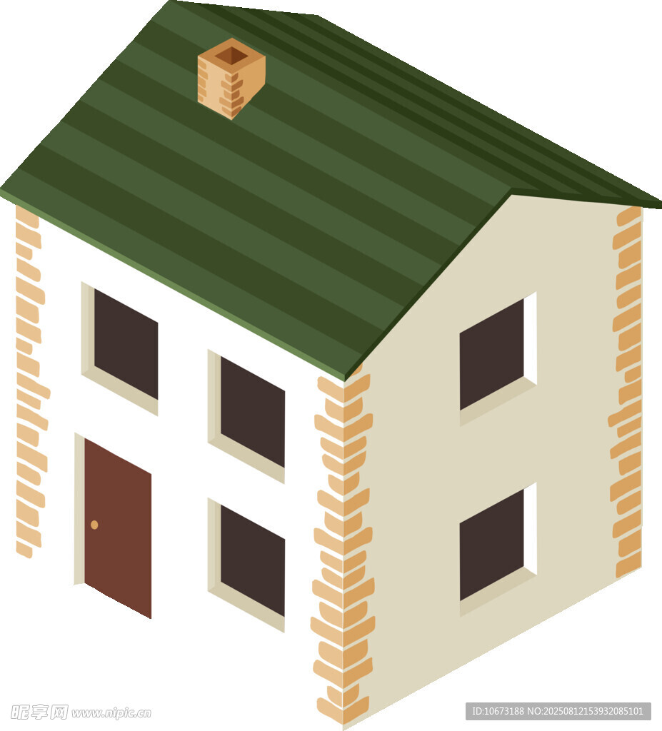 简约立体风两层住宅模型