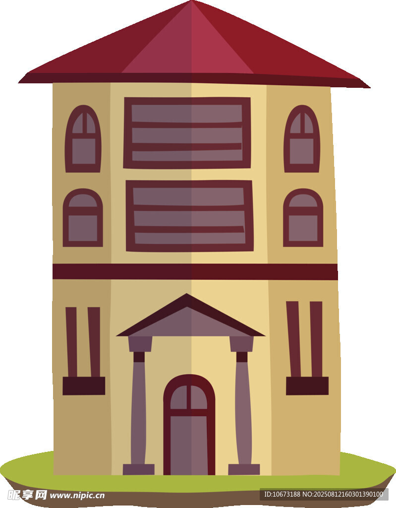三层复古风格建筑