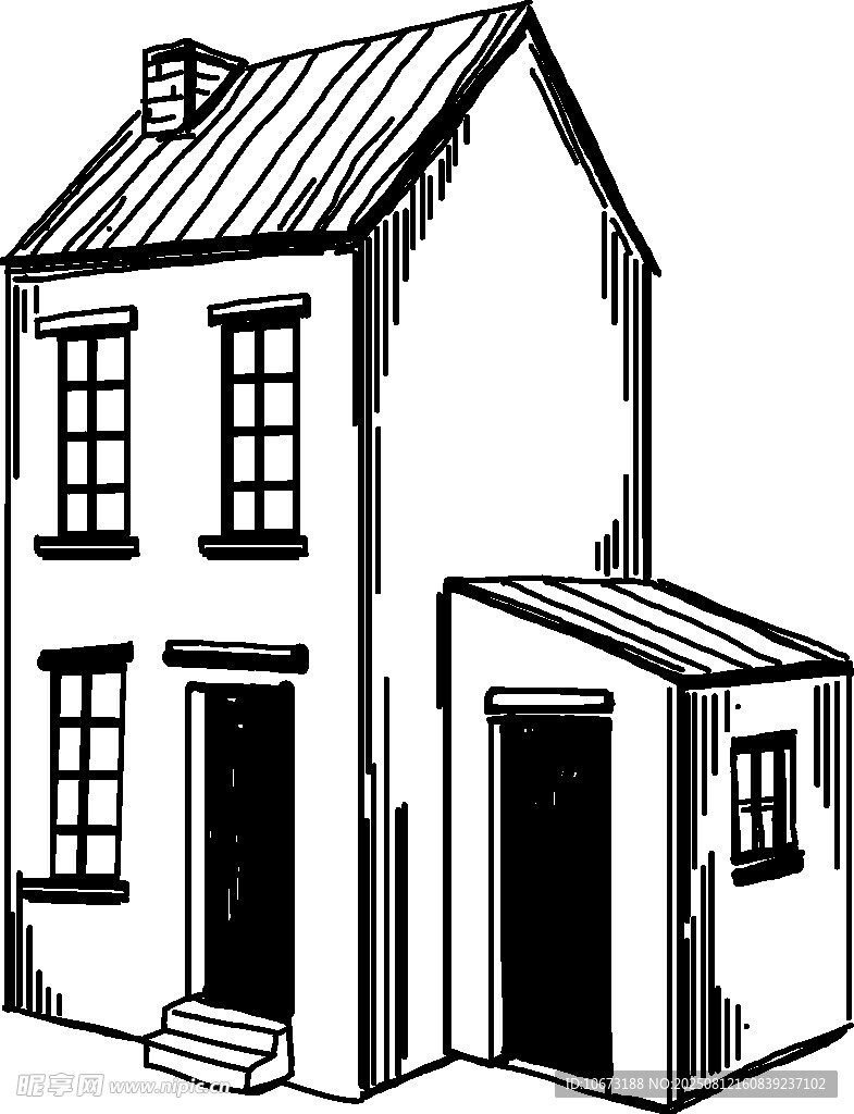 简约黑白风独栋小屋