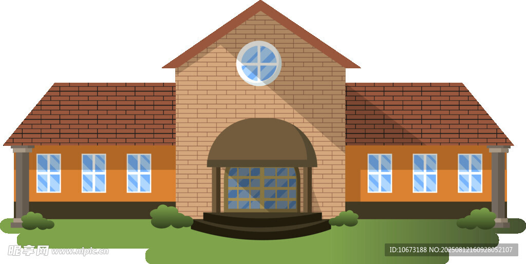 两层棕色房屋建筑外观