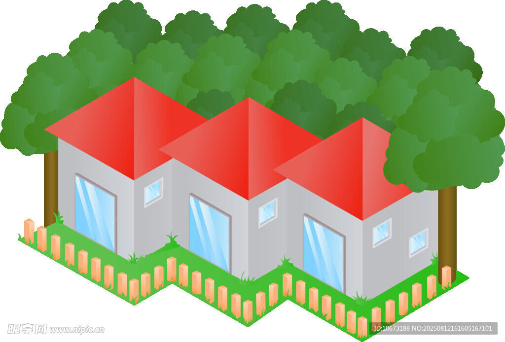 绿树环绕的温馨小屋