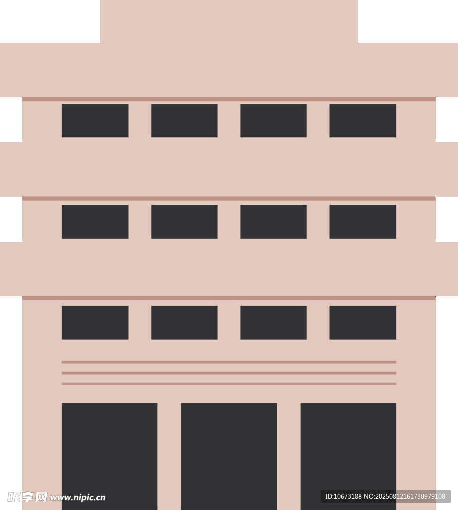 简约风格多层建筑外观