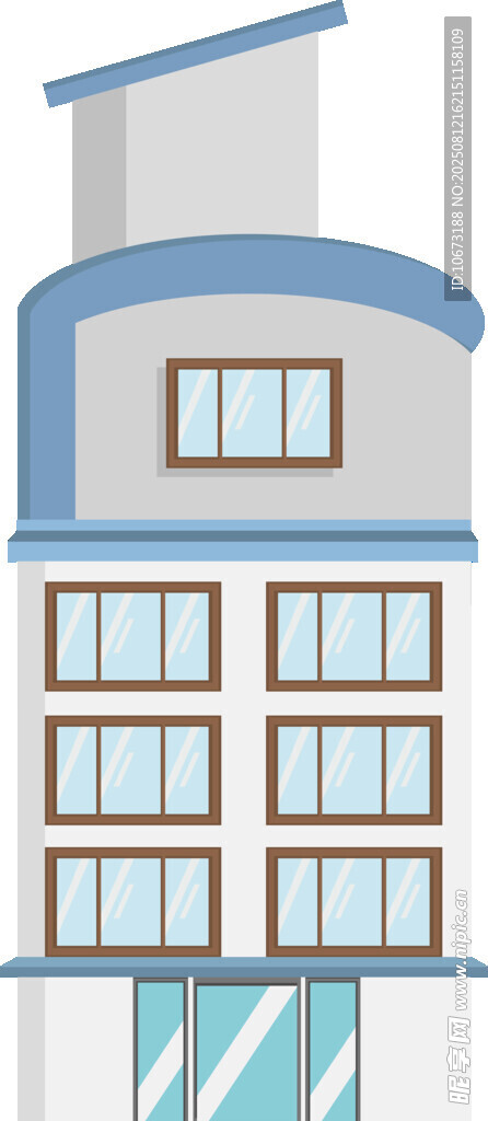 现代风格多层建筑外观