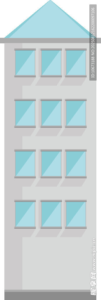 简约多层建筑外观图