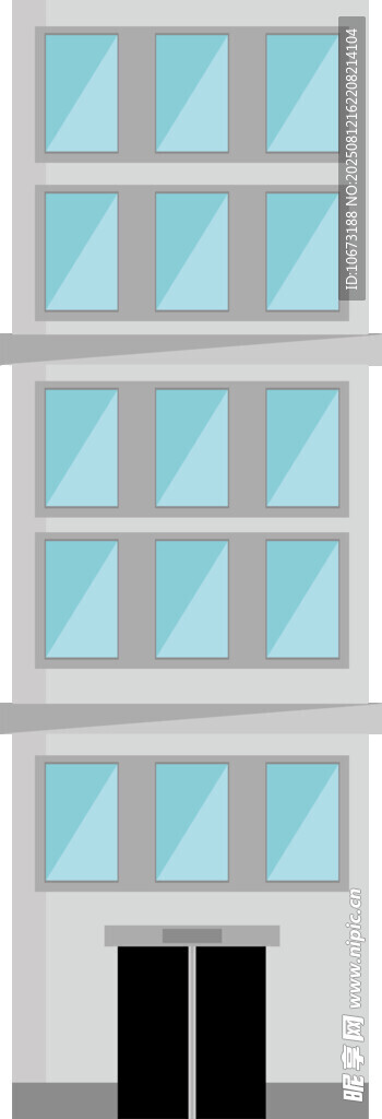 现代简约风格多层建筑外观