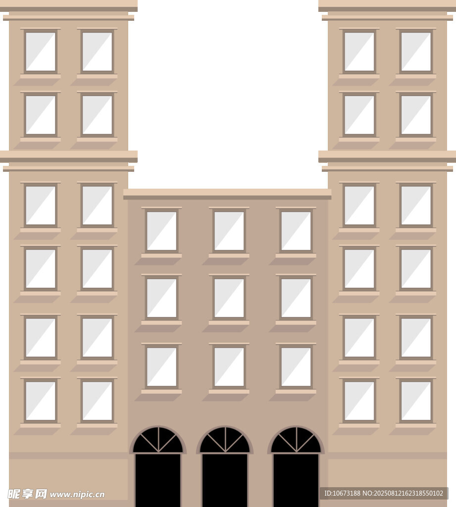 复古风格双栋建筑外观