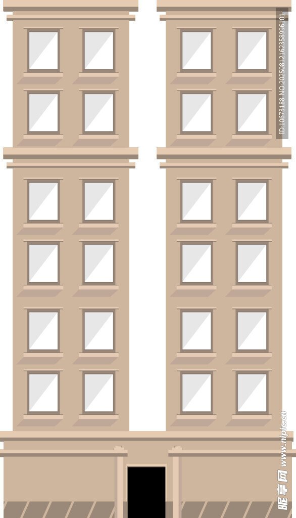 简约风格多层建筑外观