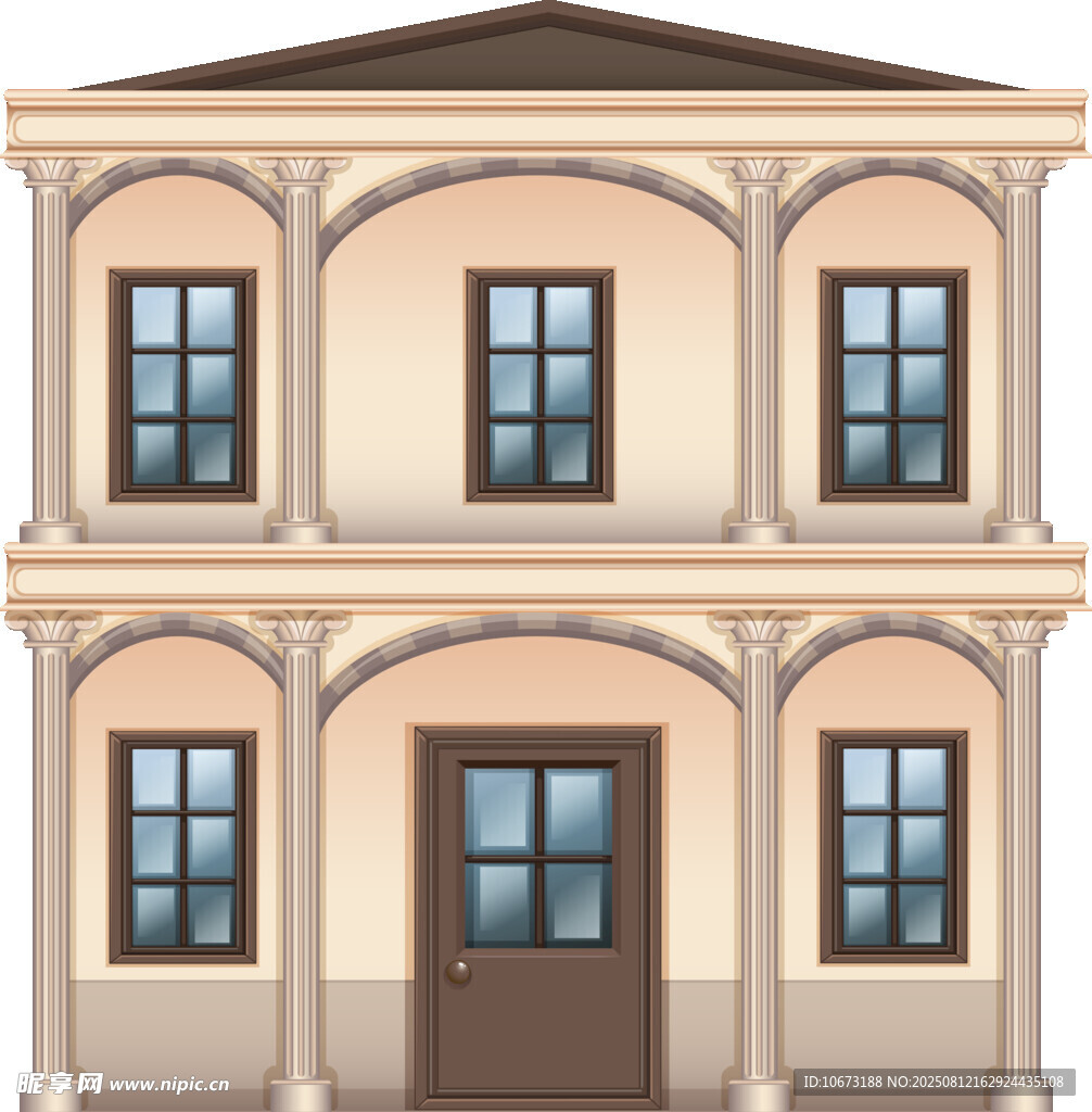 两层欧式风格房屋建筑