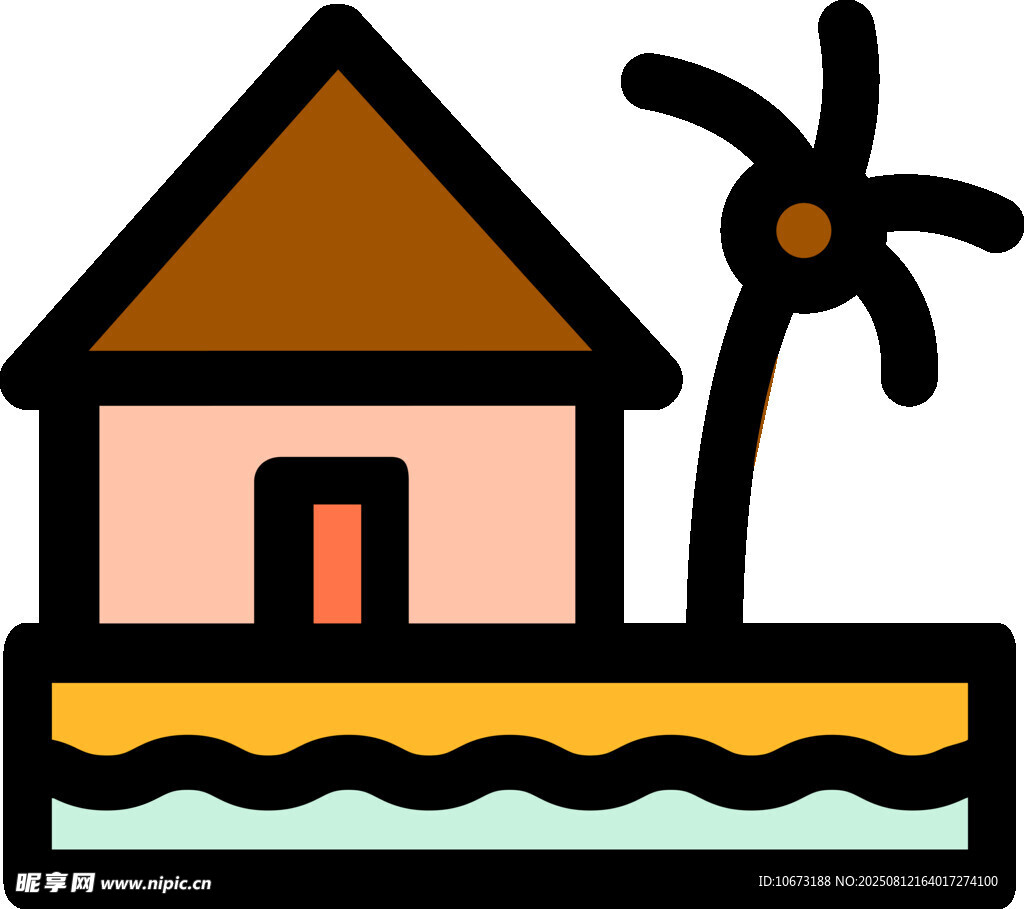 海边小屋惬意度假场景