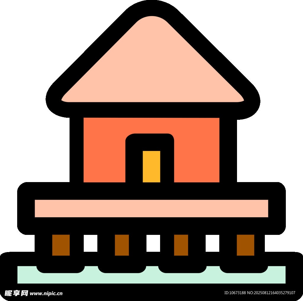 水上小屋图标