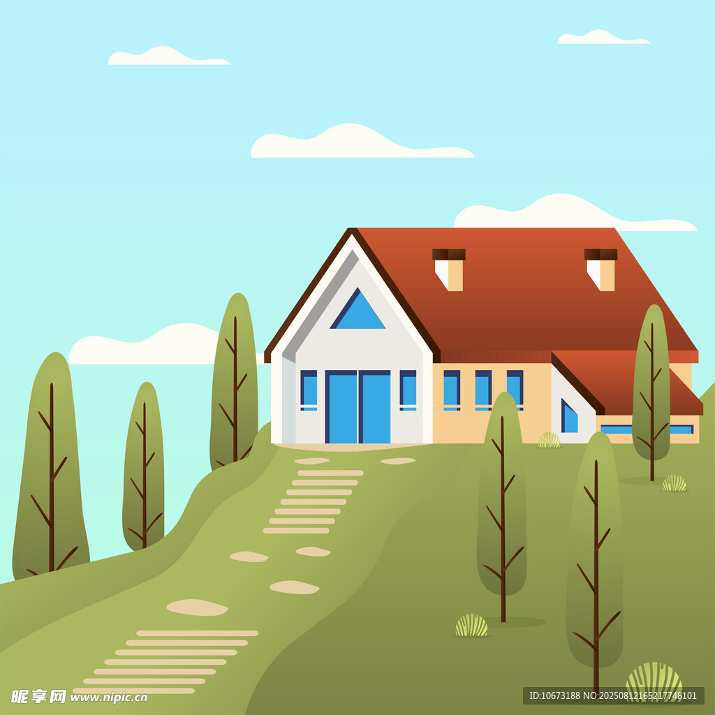 田园小屋宁静惬意的生活