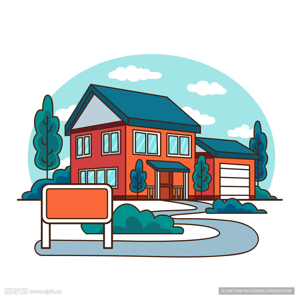 郊区独栋住宅景观