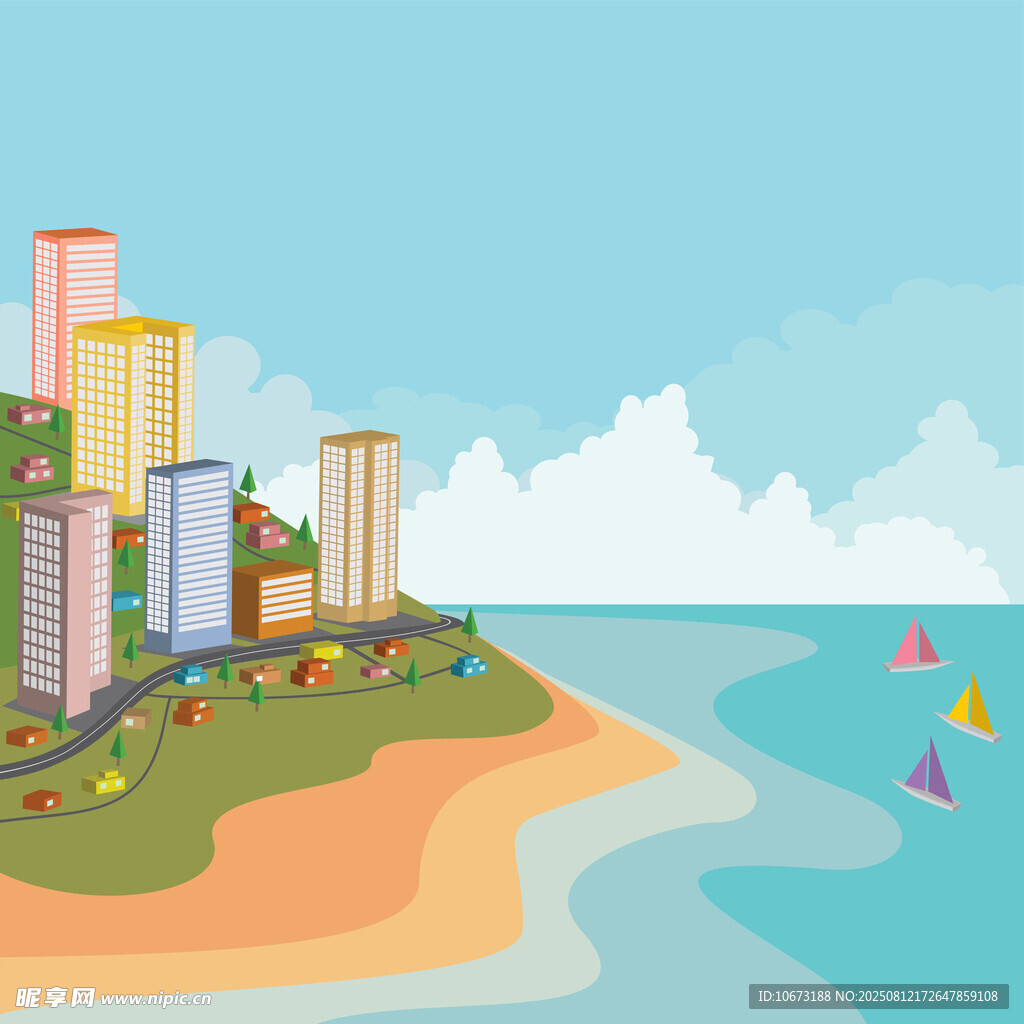 海滨城市风光