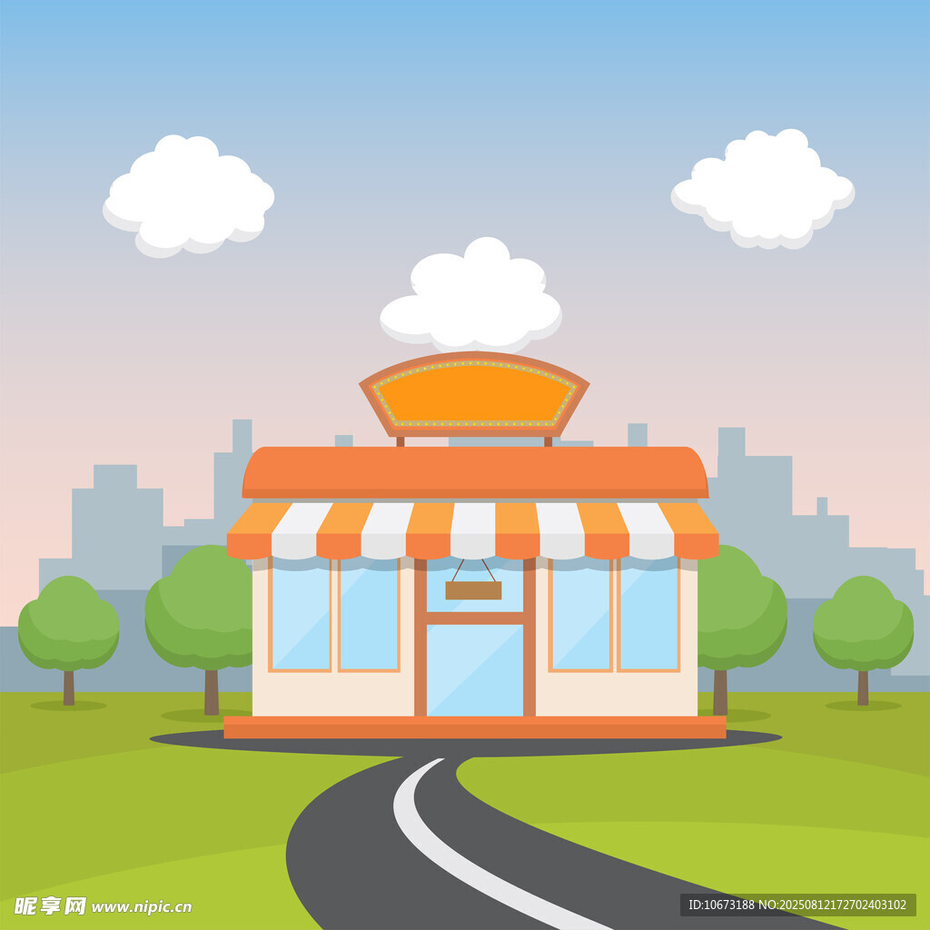 街边小店清新风景