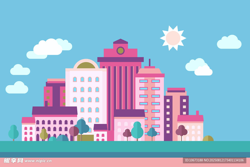 梦幻城市建筑群景观