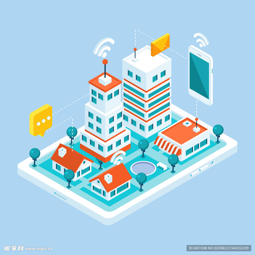 智能城市建筑场景展示