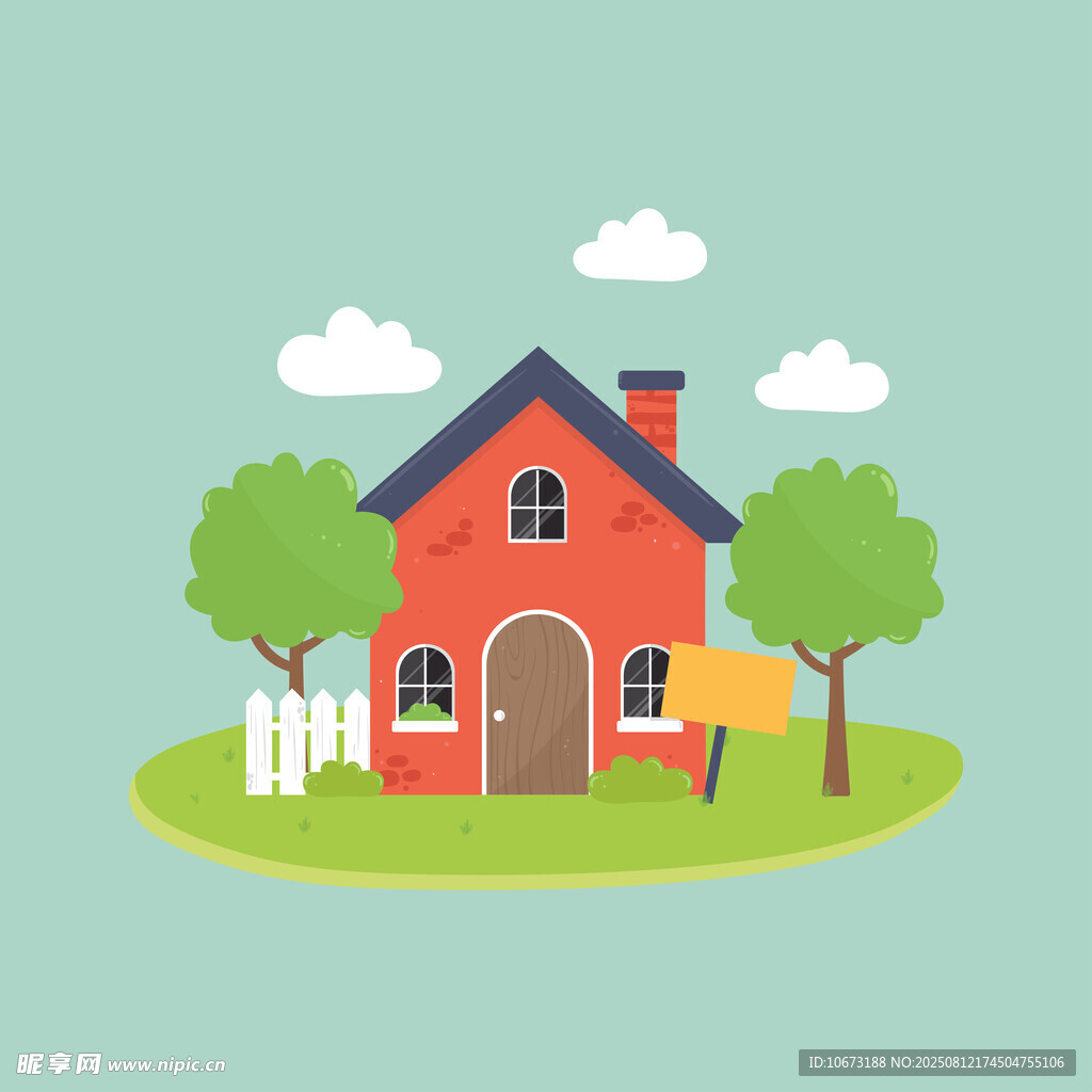 乡村小屋宁静惬意生活场景