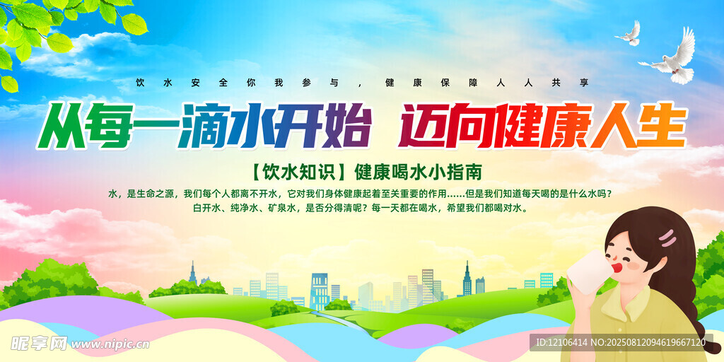 健康饮水宣传栏