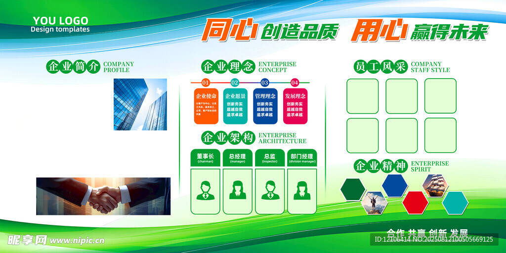 绿色企业文化墙