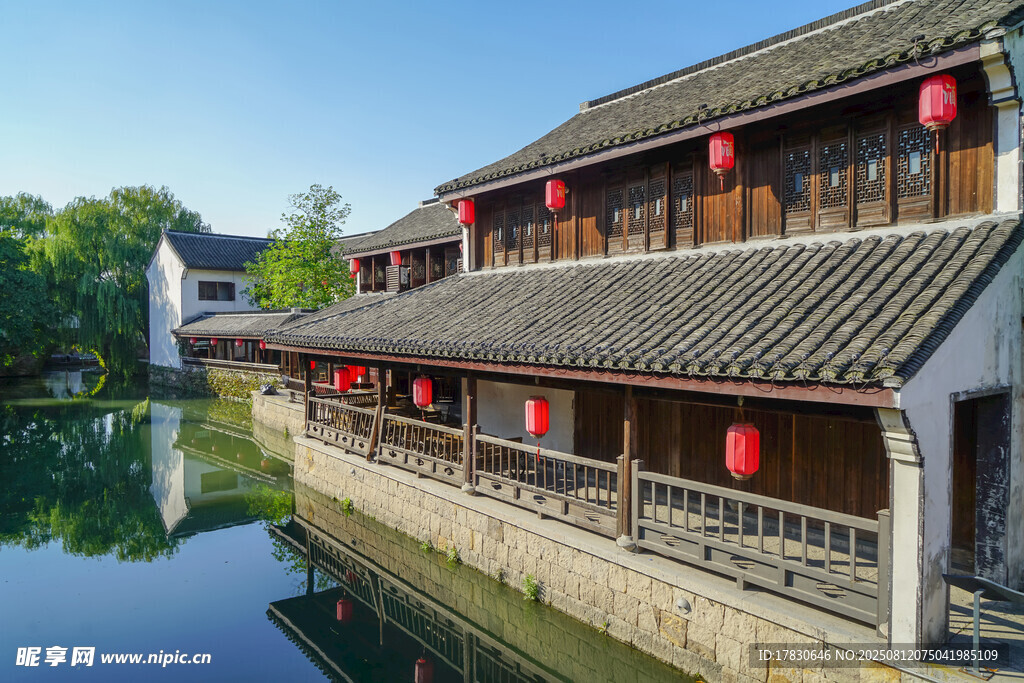 浙江绍兴鲁镇景区风光
