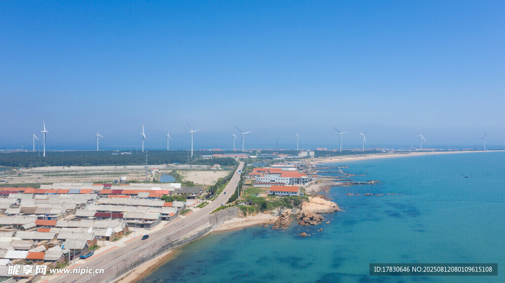 山东威海海边的渔村