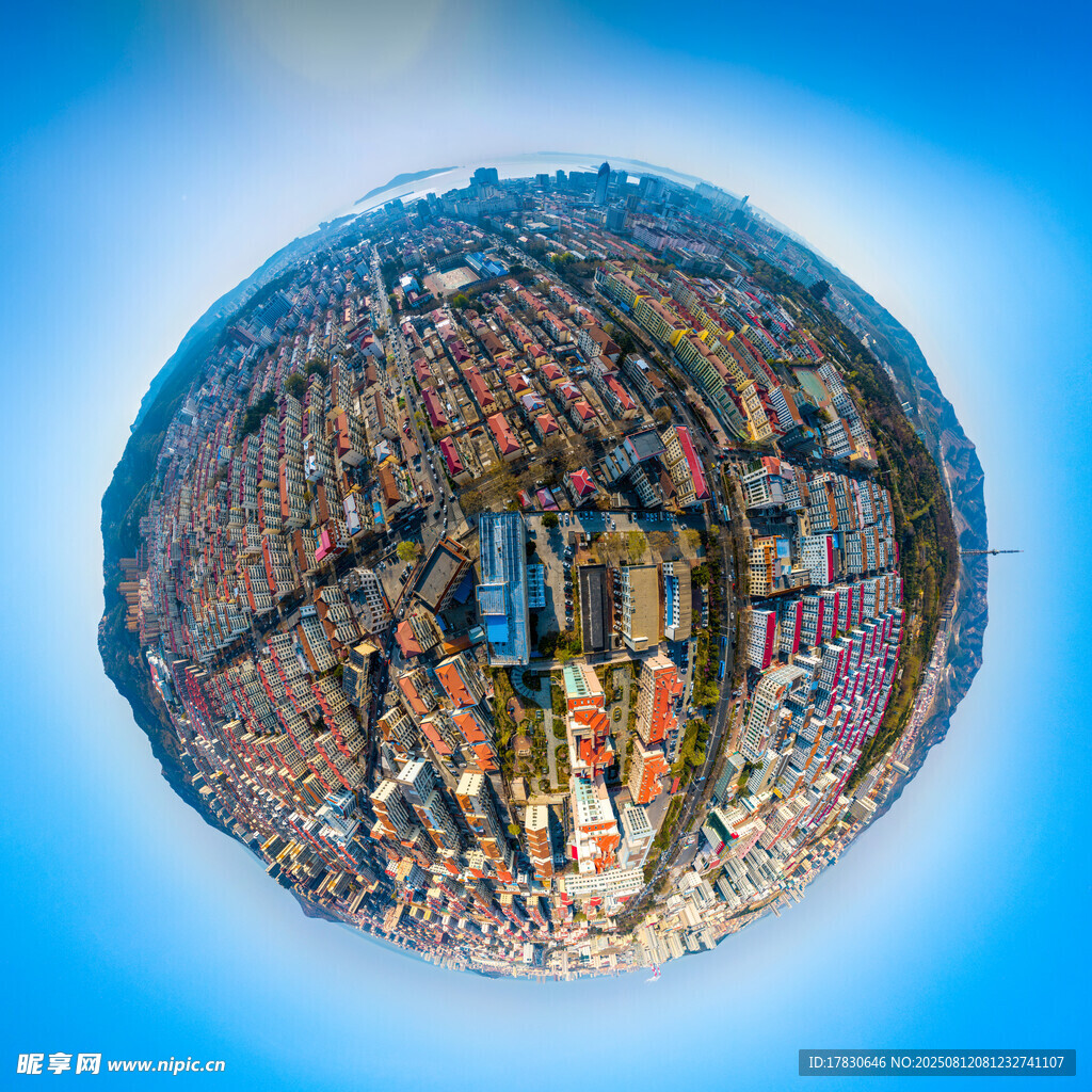 城市全景微缩星球景观