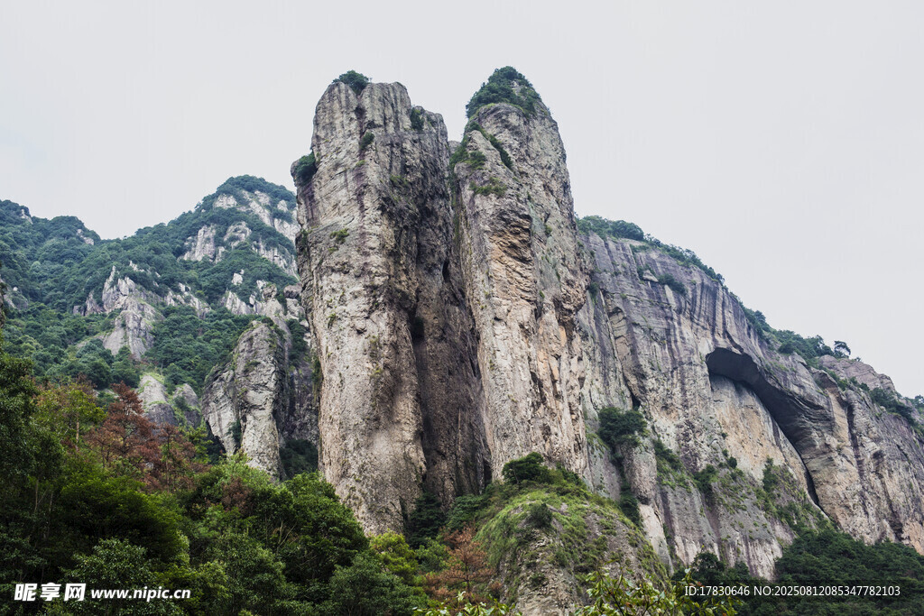 台州雁荡山风景自然风光山石