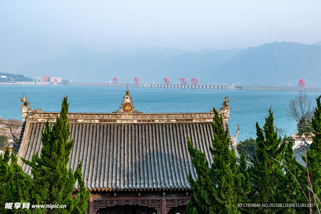 宜昌三峡大坝屈原祠青山绿水超