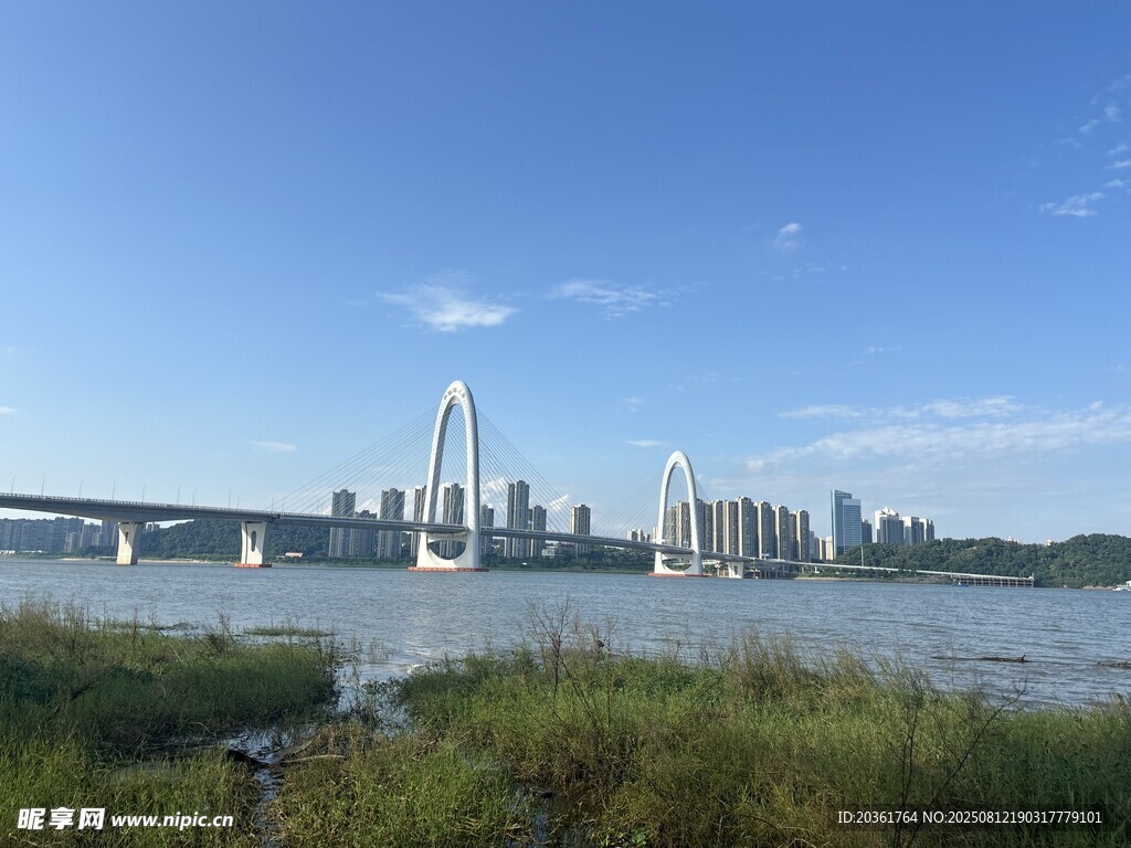 河畔城市风光