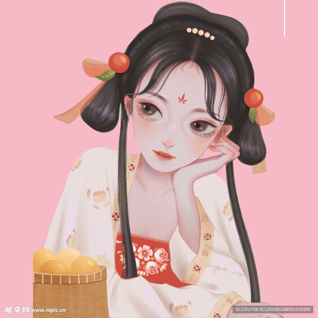 古风萌系汉服少女