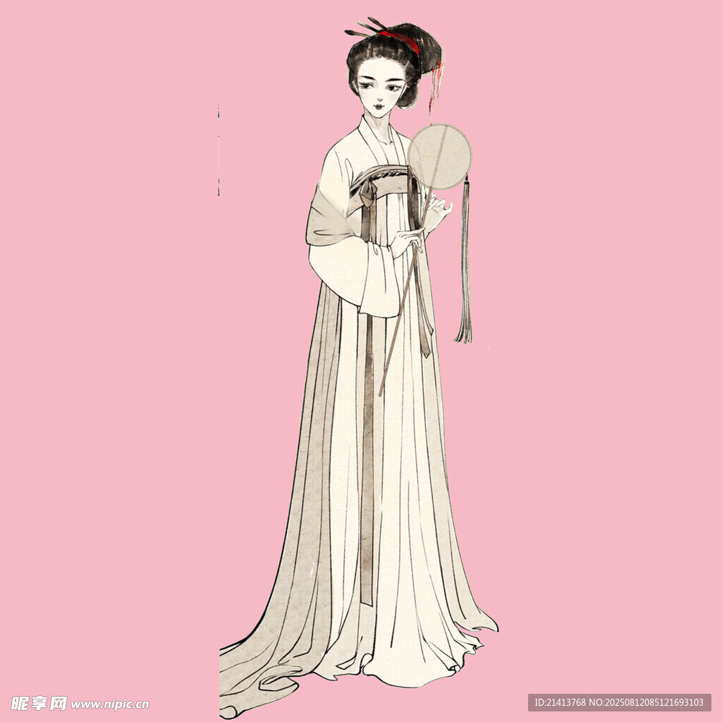 古典优雅汉服女子形象