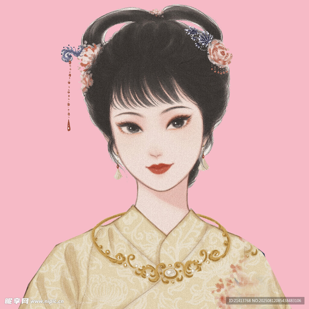 古风汉服少女优雅扮相
