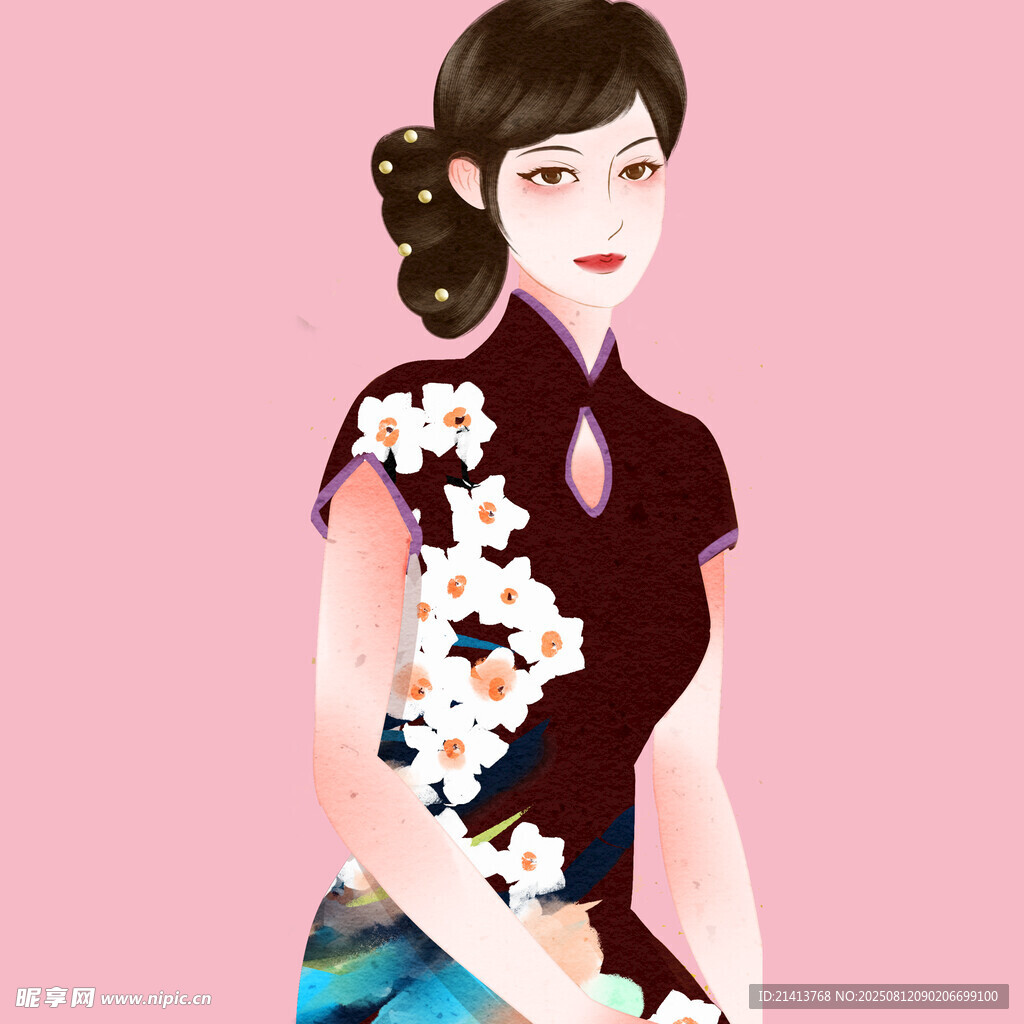 古典旗袍女子优雅形象