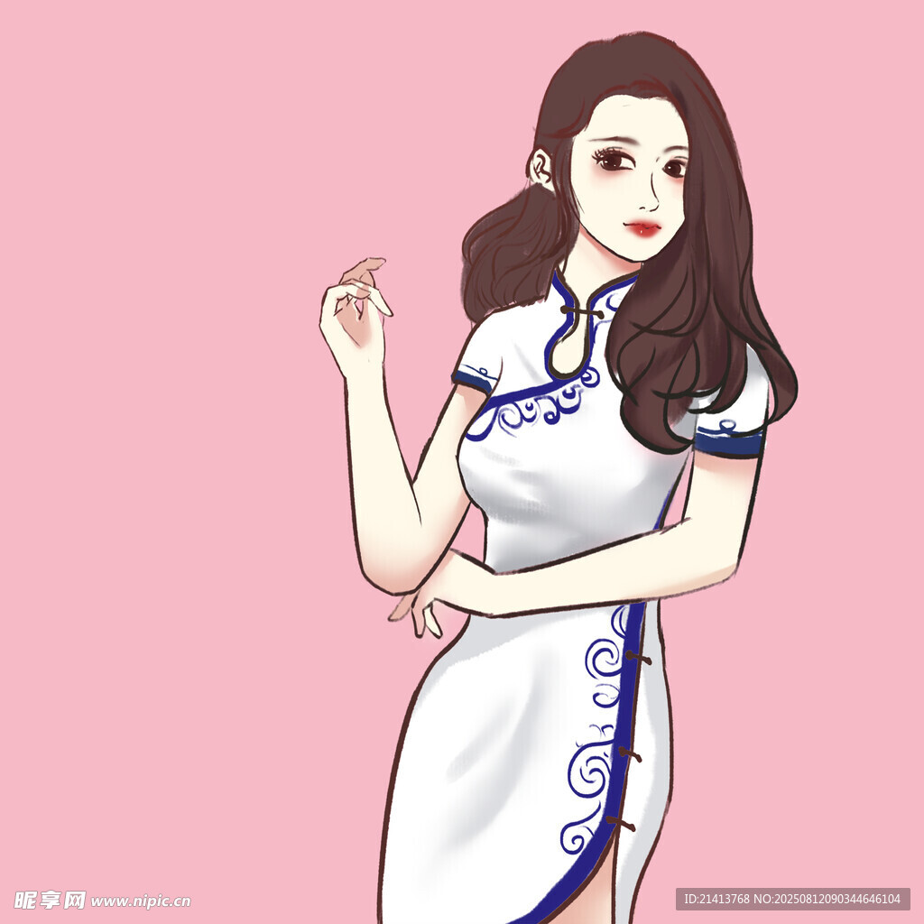 优雅旗袍女子 尽显东方韵味