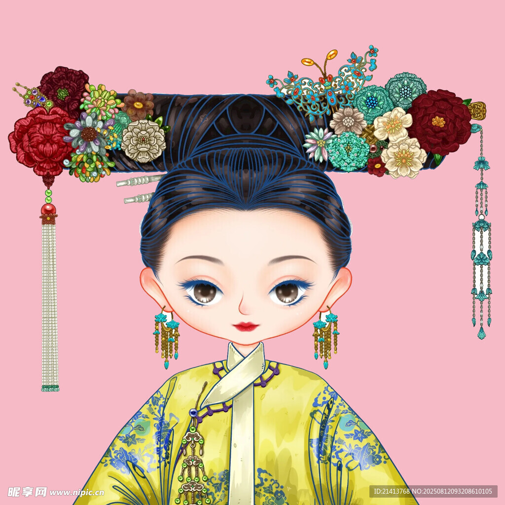 古风萌娃 华服簪花美少女