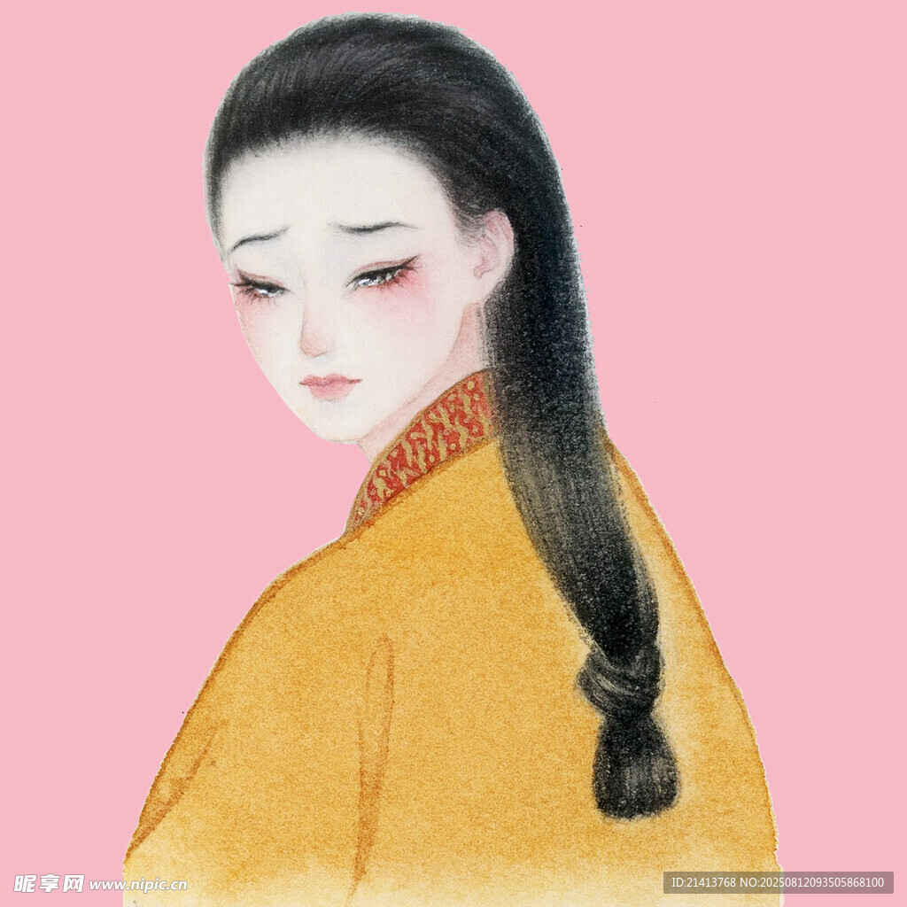 古风女子侧颜 温婉动人