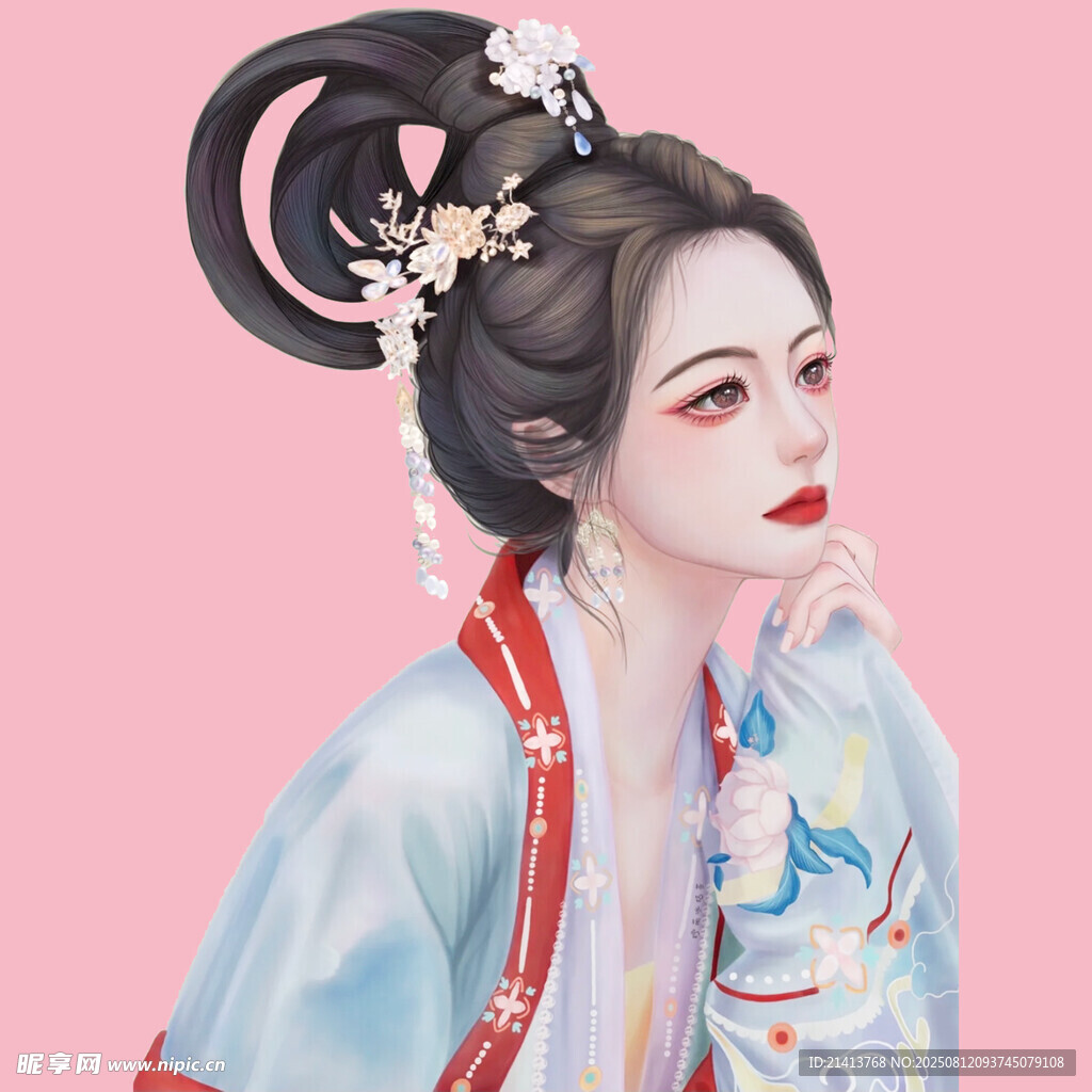 古风佳人 典雅发髻华服