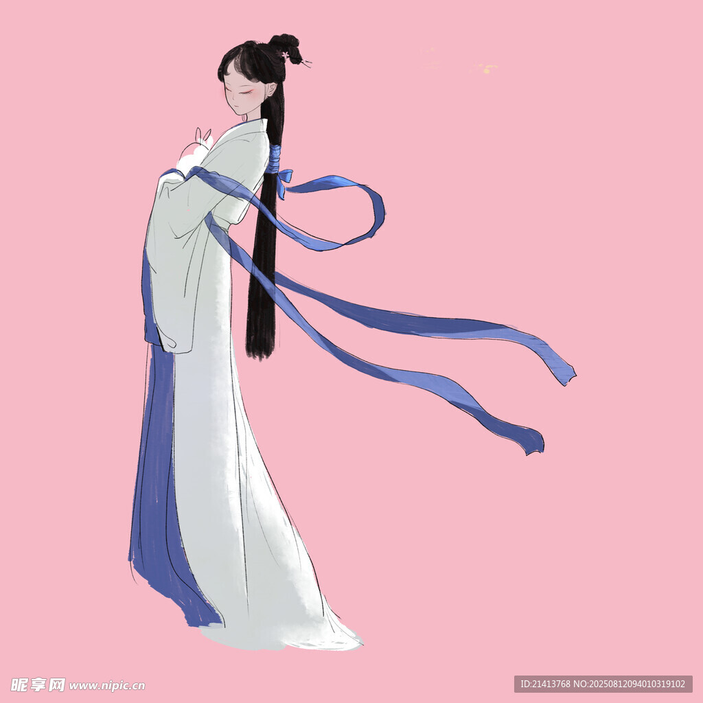 古风飘逸的汉服女子