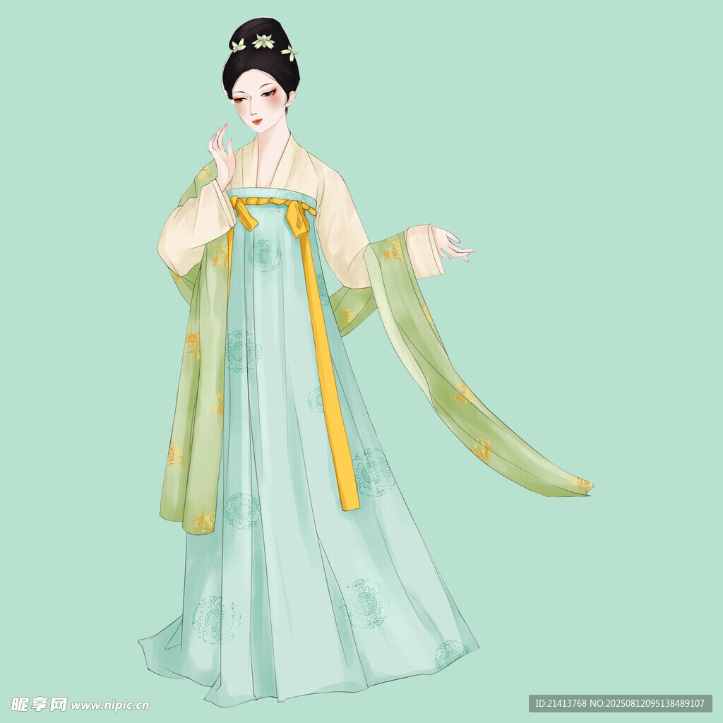 古风唐朝仕女优雅形象