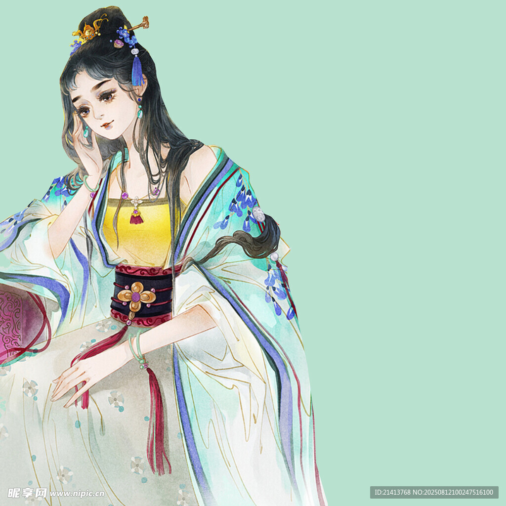 古风女子优雅姿态