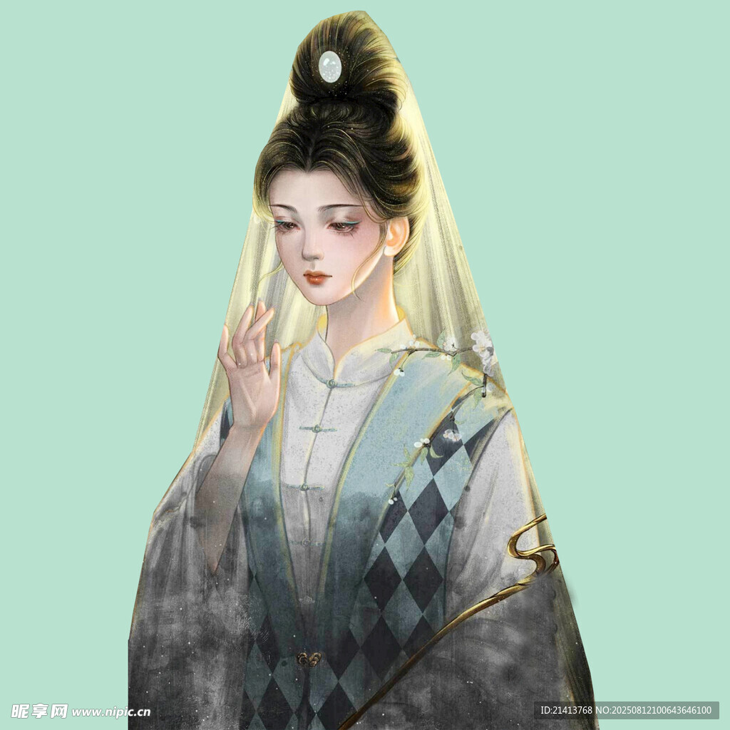 古风女子典雅汉服造型