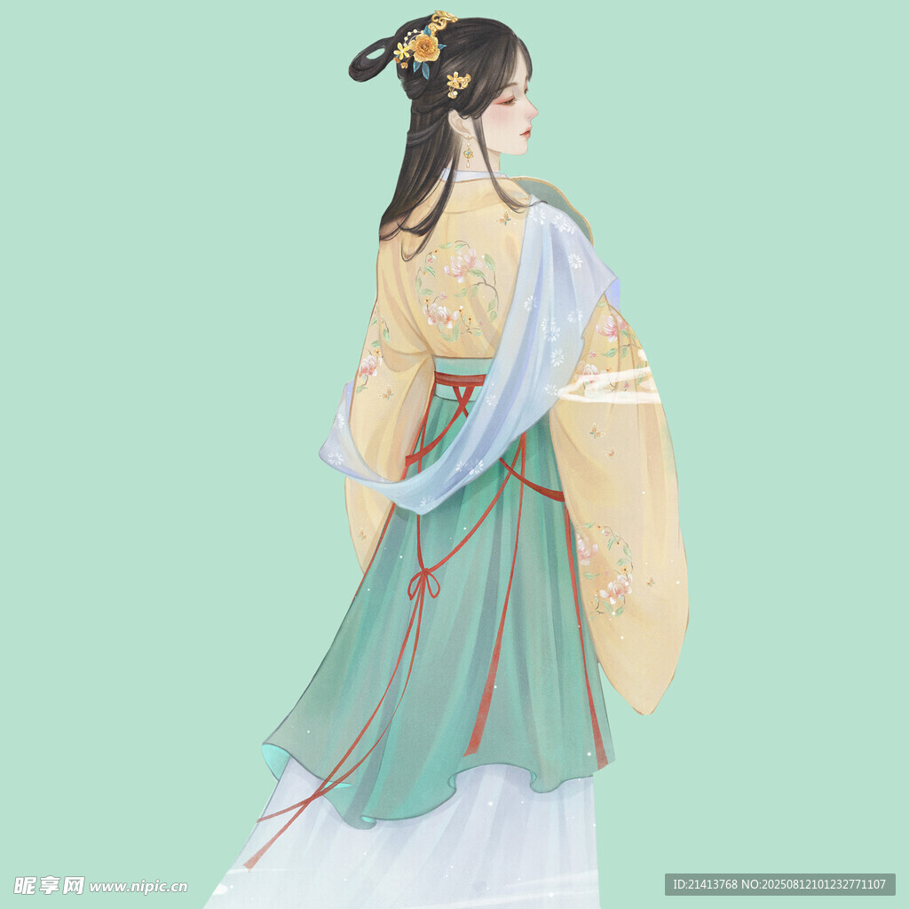 古风女子背影 温婉动人